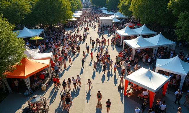 Корпоративное мероприятие с дрона