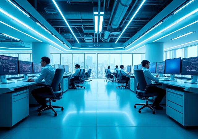 Технологичный офис таймлапс