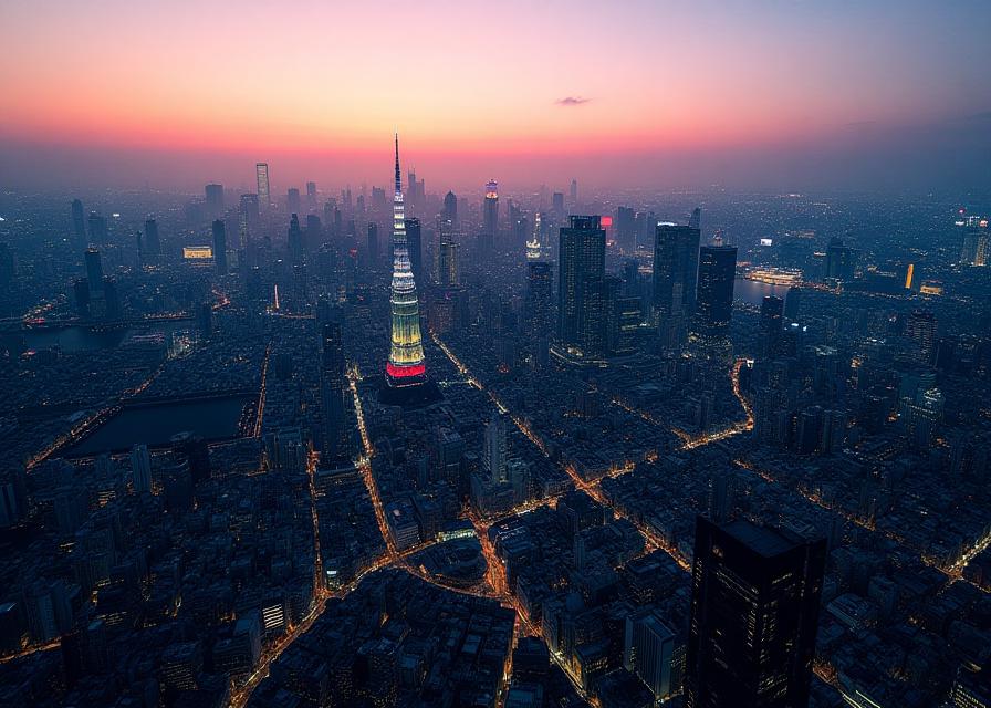 Аэросъёмка Токио с дрона